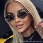 2025 new Internet celebrity style oval fashion sunglasses for women, high-end sunglasses for men and women, driving sunglasses - Image 2