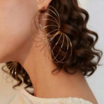 Amazon's new earrings European and American geometric multi-layer retro simple earrings - Image 3