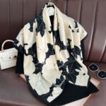 New style 90CM large square scarf, temperament twill silk scarf for women, spring and autumn fashionable shawl scarf, decorative outer wear - Image 3