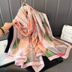 Summer simulated silk scarf insulated scarf Li brocade long scarf sun protection silk scarf mulberry silk scarf wholesale shawl - Image 2