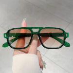 European and American style double beam small frame arrow rice nails fashion sunglasses casual versatile aviator retro trendy sunglasses - Image 3