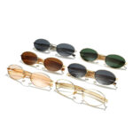 2025 Oval Small Frame Sunglasses 2025 New Sunglasses European and American Personalized Fashion Metal Sunglasses High-end - Image 4