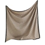 Diamond plaid scarf twill silk large square scarf travel sun protection shawl decorative headscarf 90cm letter scarf new style - Image 5