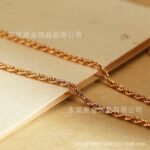 Cross-border hot selling titanium steel twist chain necklace non-fading stainless steel plated 18K real gold chain jewelry women ins style - Image 2
