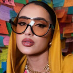 New fashionable large-frame one-piece sunglasses for women, high-end, big face, slimming, brown internet celebrity street style mask sunglasses