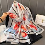 Summer simulated silk scarf insulated scarf Li brocade long scarf sun protection silk scarf mulberry silk scarf wholesale shawl - Image 3