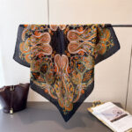 Manufacturer wholesale silk scarf women's scarf shawl 70cm Korean small square scarf silk satin printed spring and summer anti-scarf headscarf - Image 6