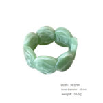 European and American cross-border irregular round resin bracelets for women, high-end niche design, elastic cord bracelets, jewelry accessories - Image 5