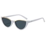 European and American fashion new half-frame sunglasses for women, personalized cat-eye sunglasses, Internet celebrity street photography, crescent-shaped trendy glasses - Image 5