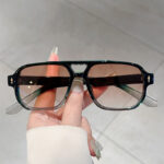 European and American style double beam small frame arrow rice nails fashion sunglasses casual versatile aviator retro trendy sunglasses - Image 4