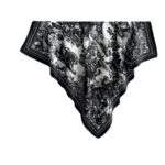 Autumn and winter versatile shawl animal print black and white simple large square scarf 90*90CM simulated silk twill silk scarf for women - Image 5