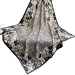 Simple printed silk scarf for women 2022 large square scarf 90cm twill silk retro versatile shawl travel sun protection headscarf - Image 5
