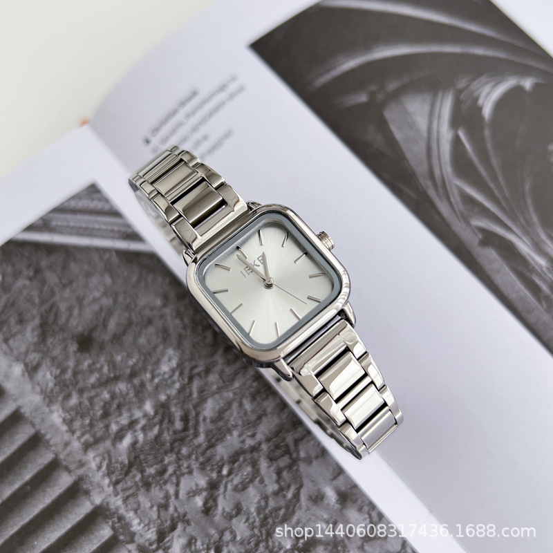 O1CN01y9J7WD26WSCAUUlf1_2628477669-0-cib IEKE domestic brand simple square watch female student fashion trend light luxury exquisite niche temperament steel band watch - Image 1