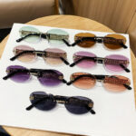 2026 New Xiangjia Fashion Frameless Sunglasses Women's Chain Temple Decoration Cross-Border European and American Big Brand Sunglasses Replacement - Image 2