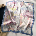 Manufacturer wholesale silk scarf women's scarf shawl 70cm Korean small square scarf silk satin printed spring and summer anti-scarf headscarf - Image 4