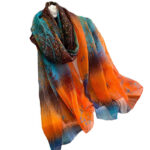 Silk scarf women's spring and autumn thin versatile soft gauze scarf long temperament scarf summer seaside sun protection beach towel shawl - Image 5
