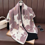 New style 90CM large square scarf, temperament twill silk scarf for women, spring and autumn fashionable shawl scarf, decorative outer wear