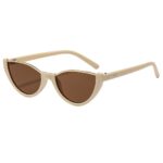 European and American fashion new half-frame sunglasses for women, personalized cat-eye sunglasses, Internet celebrity street photography, crescent-shaped trendy glasses - Image 2